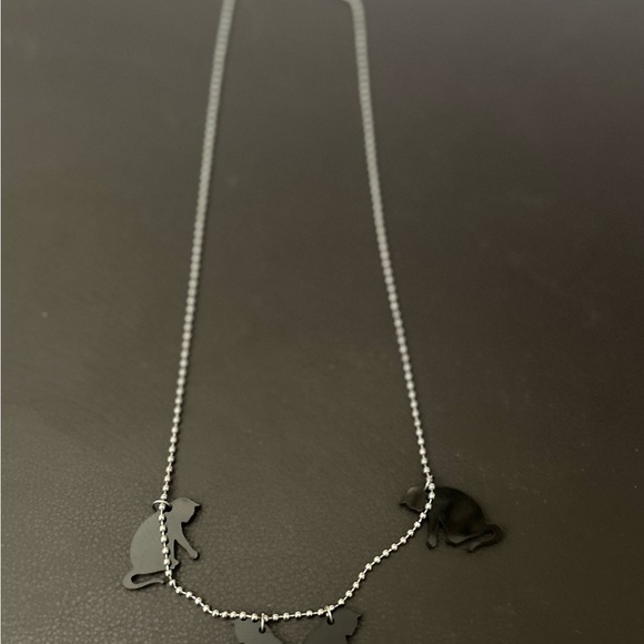 2-D Cat Charm Necklace - Picture 5 of 5